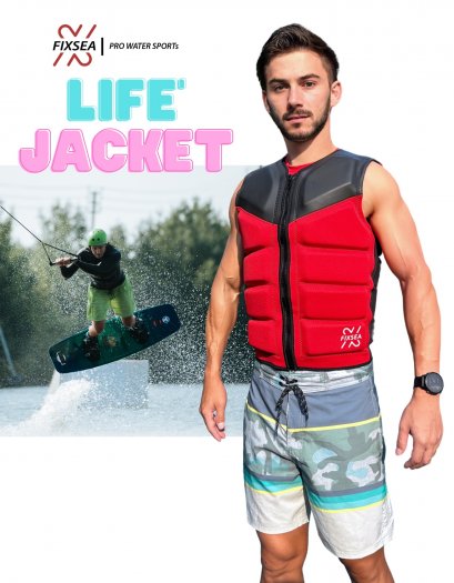 เสื้อชูชีพ/เสื้อพยุงตัว สายกีฬาทางน้ำ กีฬาเวคบอร์ด บางเน้นความคล่องตัว